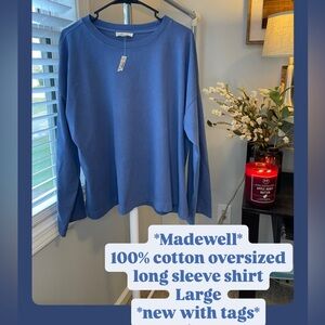 Madewell Oversized Blue Cotton Top